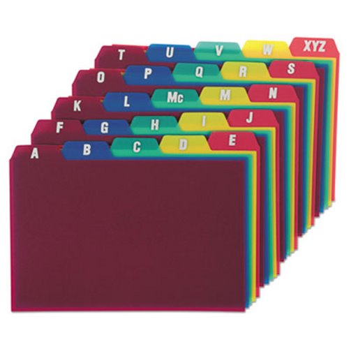 25/Set Card Guides Alpha 1/5 Tab 4 x 6 Polypropylene