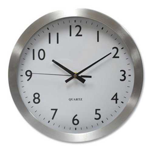 Universal Brushed Steel Finish Wall Clock UNV10425