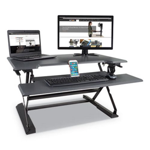 Victor High Rise Height Adjustable Standing Desk With Keyboard