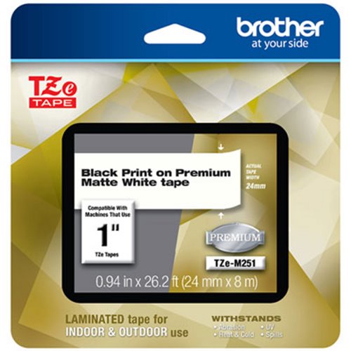 TZe Standard Adhesive Laminated Labeling Tape by Brother P-Touch® BRTTZE335