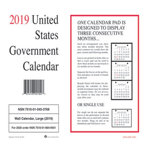 Unicor 7530016649501 Monthly Wall Calendar, 9 x 11, 2020, 10/Pack