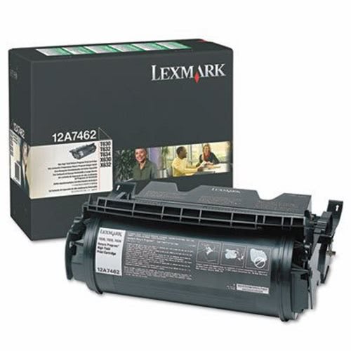 Lexmark 12A7462 High-Yield Toner, 21000 Page-Yield, Black (LEX12A7462)