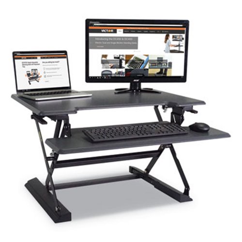 Victor High Rise Height Adjustable Standing Desk With Keyboard