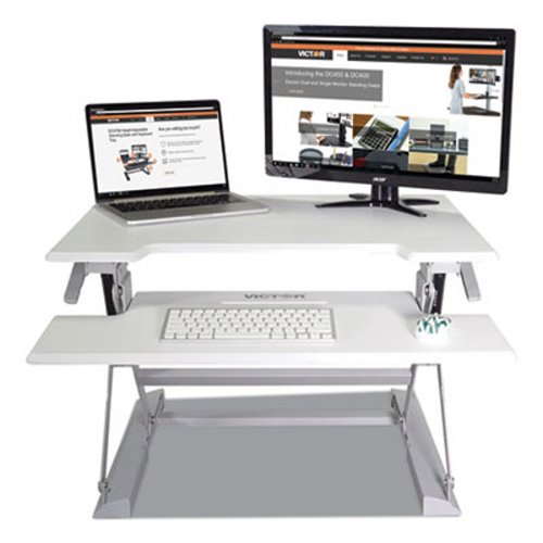 Victor High Rise Height Adjustable Standing Desk With Keyboard