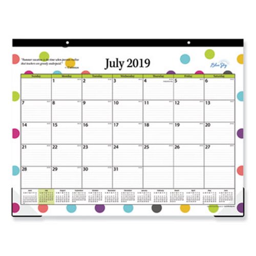 Dabney Lee For Blue Sky 2019 2020 Academic Year Monthly Desk Pad