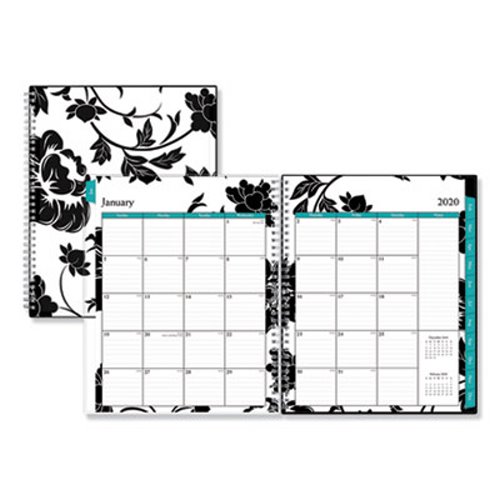 Barcelona 8 x 10 Flexible Cover Twin-Wire Binding Blue Sky 2018-2019 Academic Year Monthly Planner