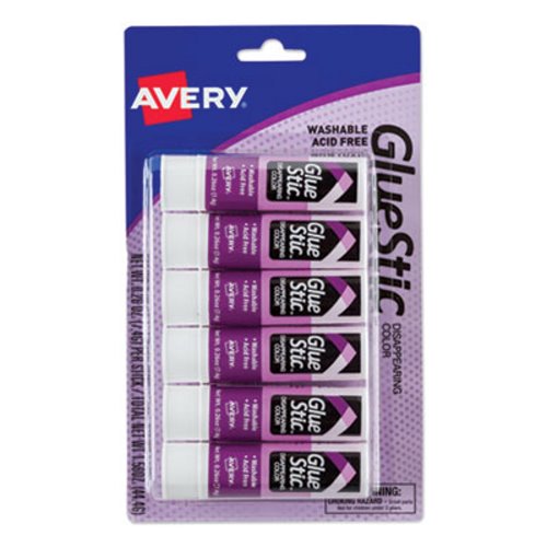 Avery 98096 Permanent Glue STICS Purple Application .26 Oz 6/pack Ave98096  for sale online