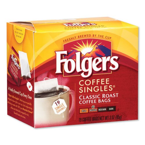 Folgers Coffee Filter Packs, Classic Roast, 0.16 oz, 19/Pack FOL402701