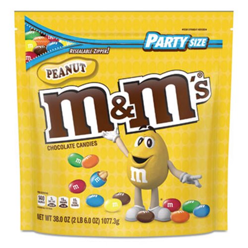 M & M's Milk Chocolate Candies, Milk Chocolate and Peanuts, 38-oz. Bag ...