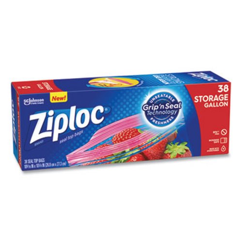 Ziploc Two Gallon Food Storage Bags, Grip 'n Seal Technology for