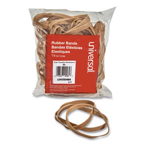 Pack of 12 Rubber Bands Size 64 3-1.2 x 1/4 320 Bands/1lb Pack 