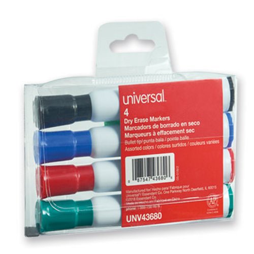 UNV43651 Black Dry Erase Markers by Universal