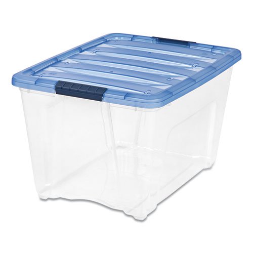 Danoni 2 Gallon Clear Storage Bins with Lids 4 Pack, Storage