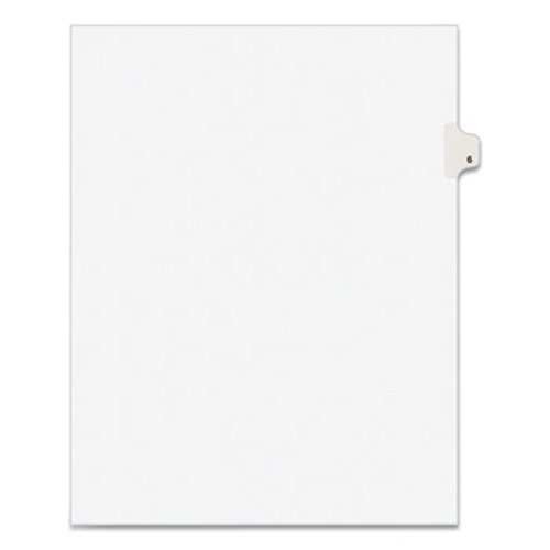 White Avery  Avery-Style Legal Side Tab Divider Letter 25/Pack Title: 6 