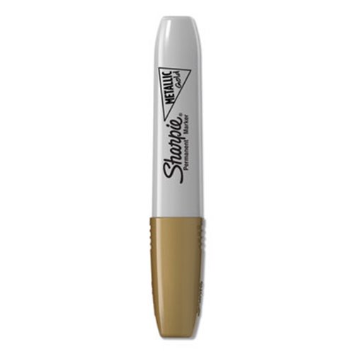 Sharpie® 2089606 Metallic Permanent Marker, Medium Chisel Tip, Gold, Dozen