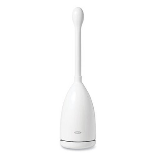 OXO Good Grips White Plastic Toilet Brush Holder at