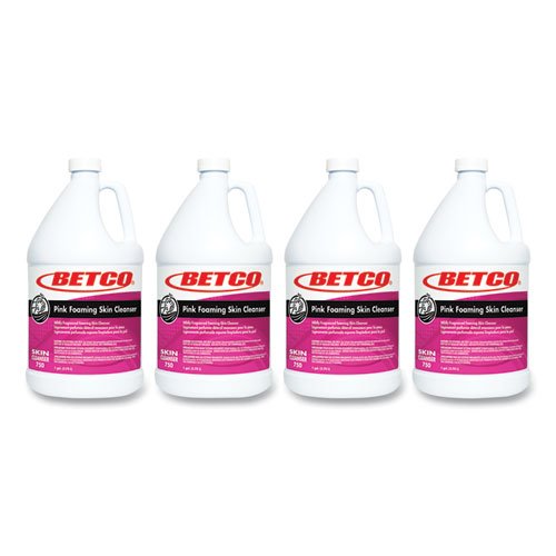 Betco Pink Foaming Skin Cleanser, Fresh, 1 gal Bottle, 4/Carton (BET24445427)