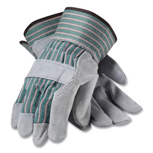 Leather Work Gloves with Reinforced Palm Safety Hands Protective Gloves  Unisex 