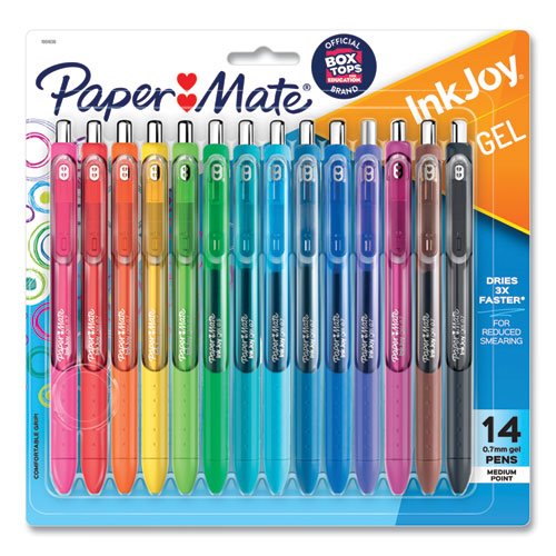 Paper Mate® 1951636  InkJoy Retractable Gel Pens, Asst, 14 Pens