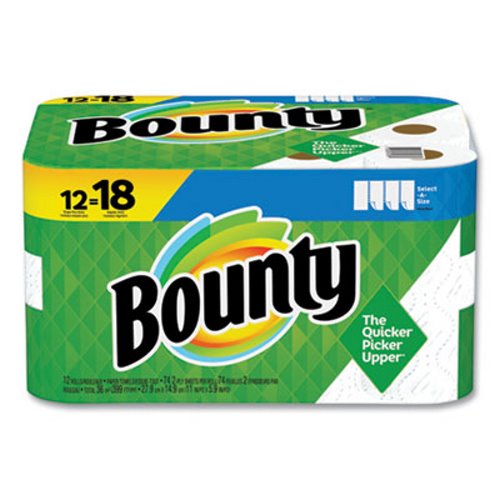 2-Ply Bounty Select-A-Size Kitchen Rolls Paper Towel 12 White 83 Sheets/Roll 