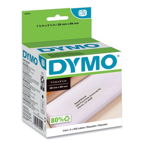 Dymo Part # - Dymo Address Labels, 1-1/8 X 3-1/2, White, 700/Box