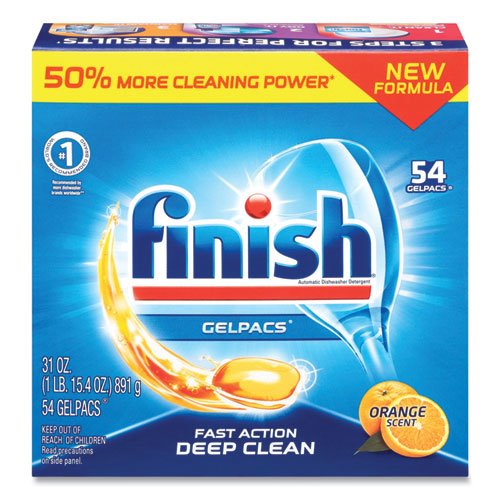 Finish® 81181 Dishwashing Detergent Gelpacs, 4 Boxes