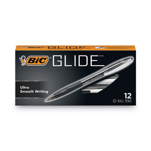 BIC® Atlantis Ballpoint Retractable Ball Pen, Black Ink, Medium, Dozen  BICVCG11BK