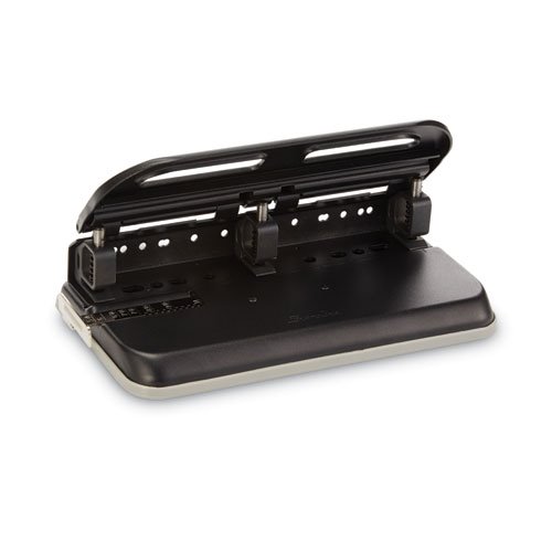 Swingline 24-Sheet Easy Touch Two- to Seven-Hole Precision-Pin Punch, 9/32 Holes, Black