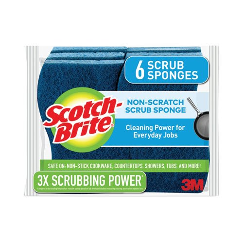 Great Value Non-Scratch Scrub Sponges, 4 Count 