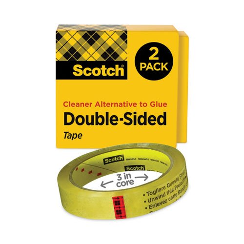 Double Sided Office Tape, 1/2 x 36 yards, 3 Core, Clear MMM665121296