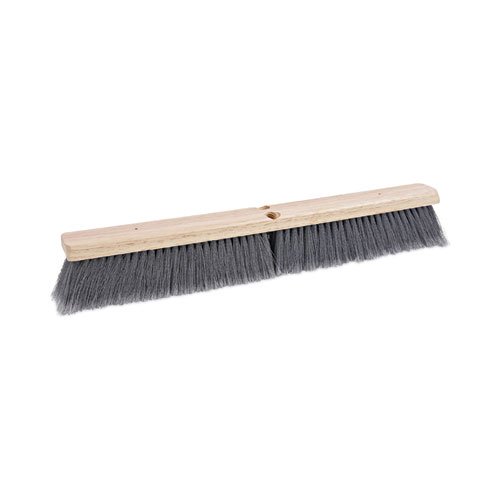 Rubbermaid Commercial Yellow Black Polypropylene Bristles Maximizer Push to Center Broom, 18 inch