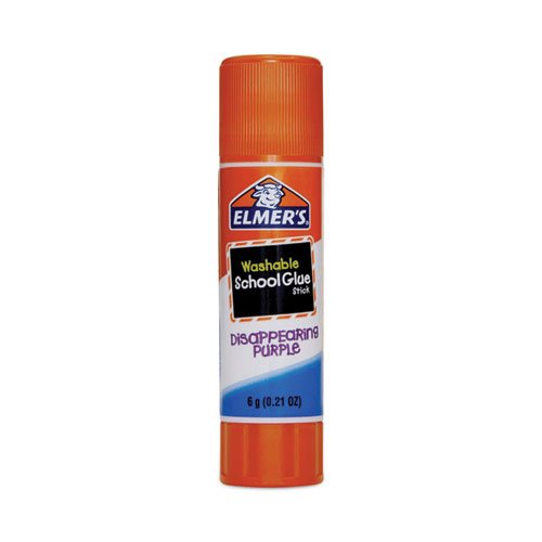 3/6pcs Elmer's Glue Stick - Goes On Purple Dries Clear - Large