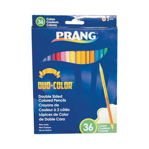 Prang Duo-Color Colored Pencil Sets, 3 mm, Assorted Colors, 18-Set