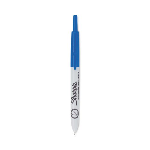 Sharpie Retractable Permanent Marker, Ultra Fine Tip, Blue