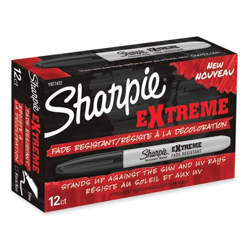 Sharpie 1927432 Extreme Fine Point Marker, Black, 12 Markers