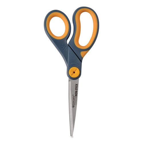 Westcott 8 Titanium-Bonded Non-Stick Scissors For Office & Home,  Gray/Yellow, 3 Pack (15454)