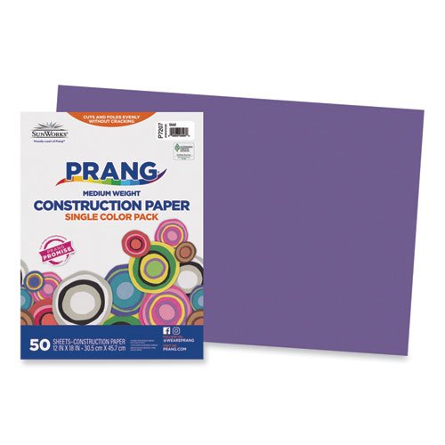 SunWorks PAC7107 Construction Paper 58 lbs. 12 18 Lilac 50