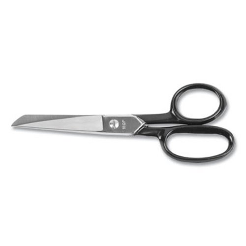 Acme United Clauss 10259 Forged Nickel Plated Straight Office Scissors, 7,  Black 10259