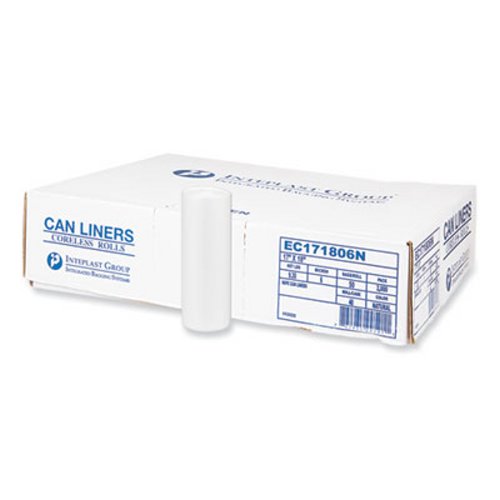 Inteplast Group High-Density Can Liner, 4-Gal, Clear, 50/Roll