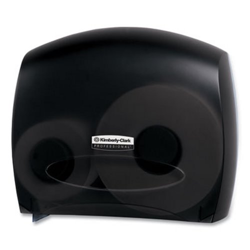 Lavex Select Black Compact Jumbo Jr. 7 Toilet Tissue Twin Dispenser