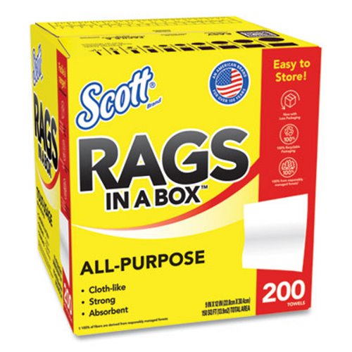 200-Count Professional White Rags Bucket