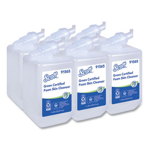 General Foam Fragrance & Dye Free Skin Cleanser, 6 - 1000ml Refills (KCC91565CT)