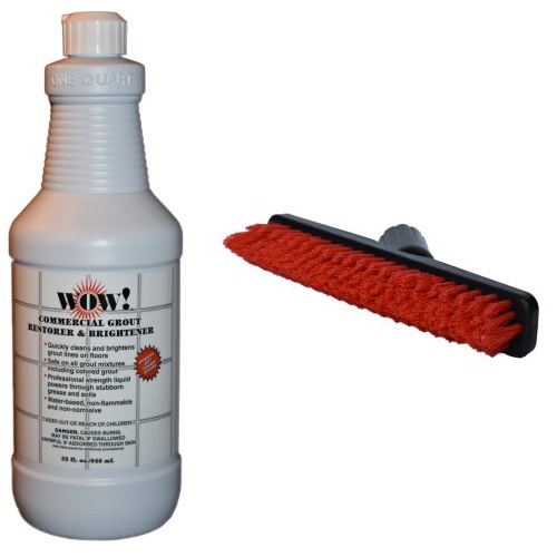 Tile and Grout Cleaner Heavy-Duty 32oz Bottle and Brush