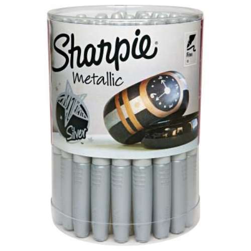 Sharpe Mfg Co Sharpie 652-9597 Fine Point Permanent Metallic Marker  Canister; Assorted - 36 Count 652-9597
