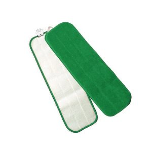 Knuckle Buster Green Microfiber Flat Mop Pad, 18", 12 Pads (MFFM18GN)