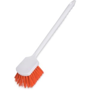 Carlisle Sparta Scrub Brush, Polyester Bristles, Orange, 12 Brushes (4050124)