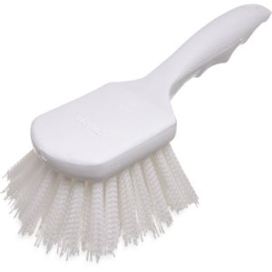 Carlisle Sparta Scrub Brush, Polyester Bristles, White, 12 Brushes (4054102)