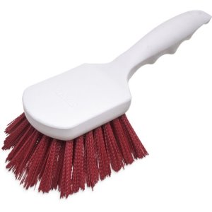 Carlisle Utility Scrub Brush, Polyester Bristles,  Red, 12 Brushes (4054105)
