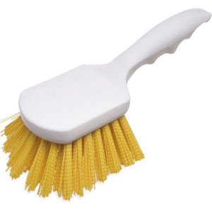 Carlisle Sparta Scrub Brush, Polyester Bristles, Yellow, 12 Brushes (4054104)