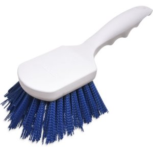 Carlisle Utility Scrub Brush, Polyester Bristles, Blue, 12 Brushes (4054114)
